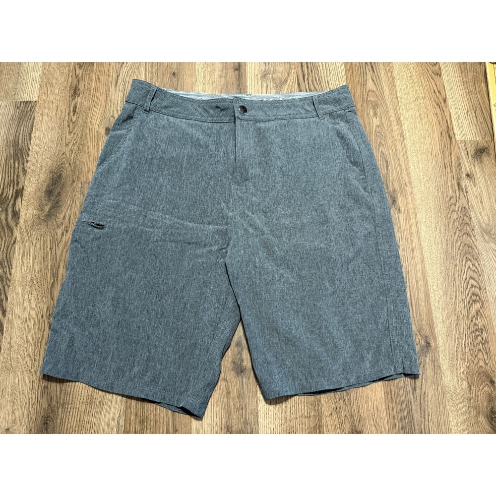 Abbot Main Shorts Men's Size 34 Gray Chino Shorts Flat Front Pockets